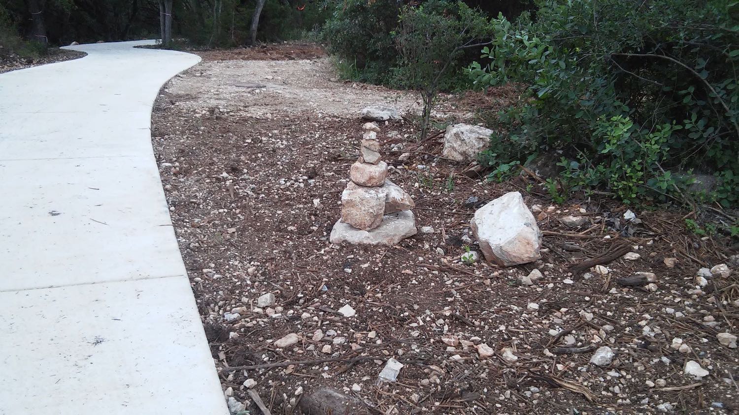 A rock figure appears to be standing on guard