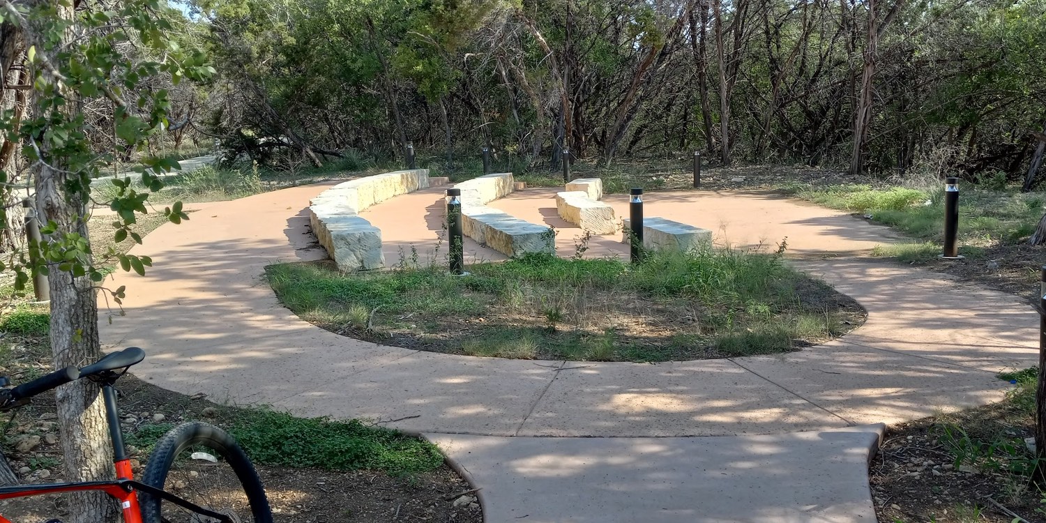 An outdoor amphitheater featured at the Dan Mark Park trailhead—Photo: SRR