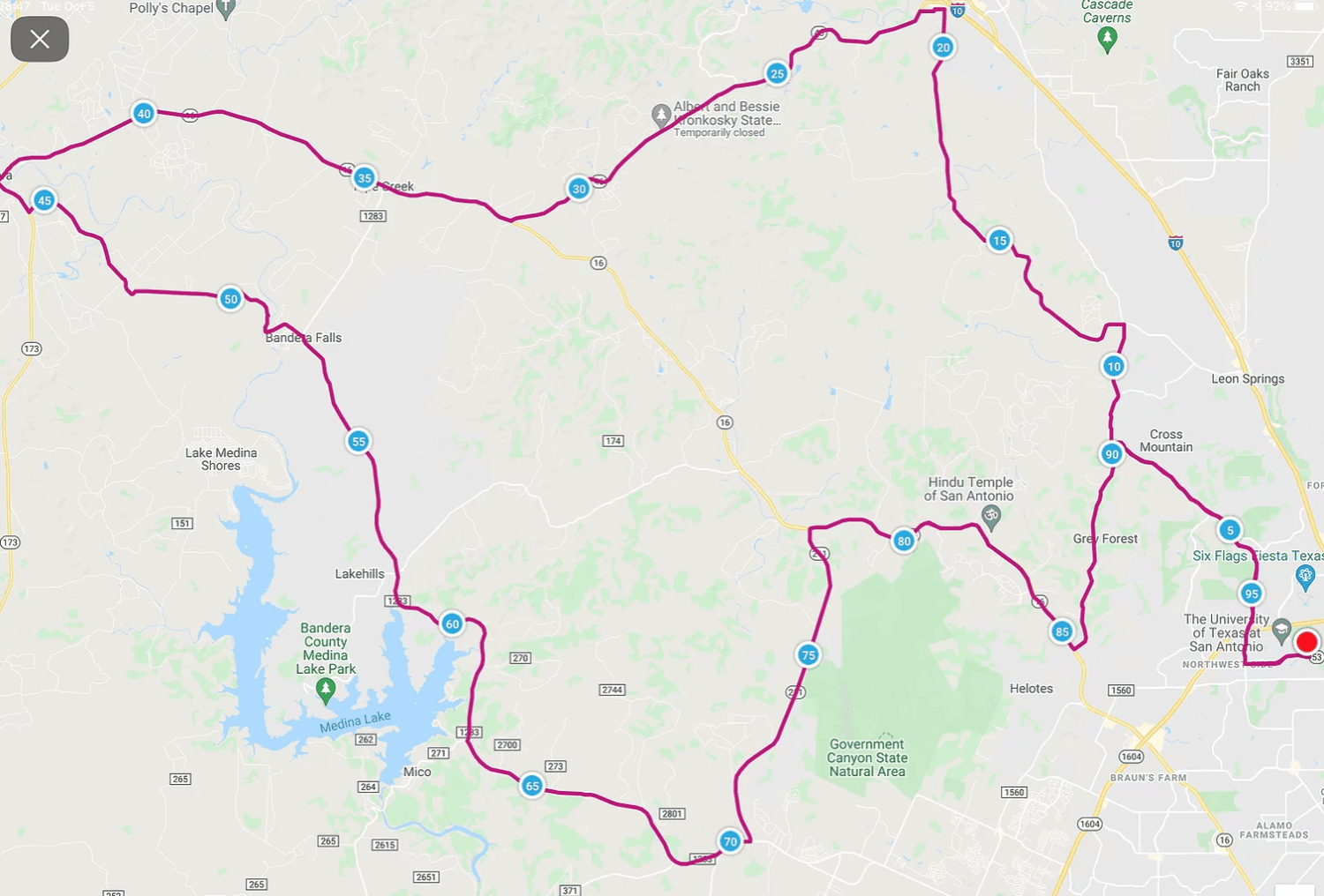 100-mile (160-km) route map of 2022 L Etape