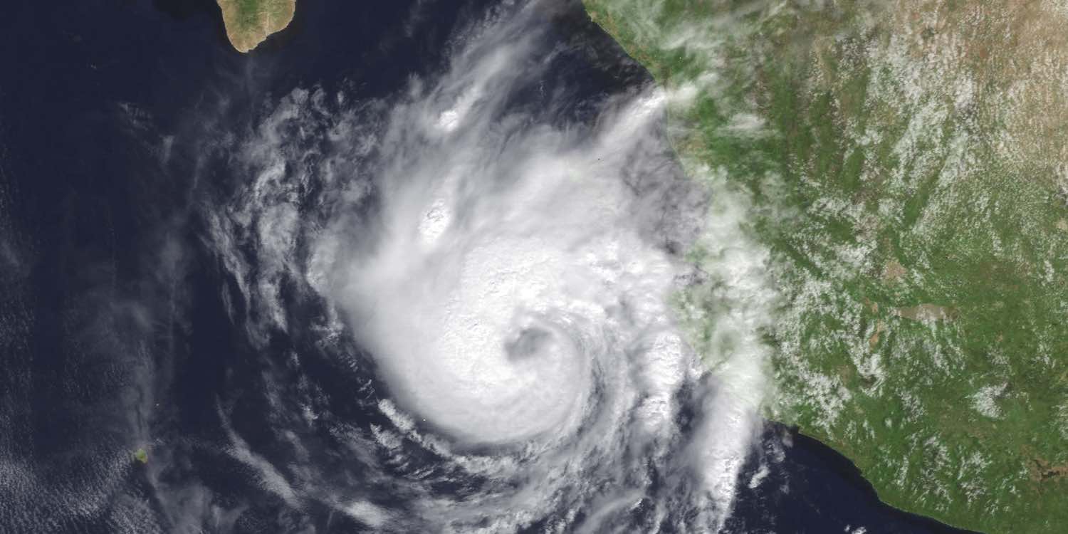 Hurricane Madeline located off the coast of Baja California