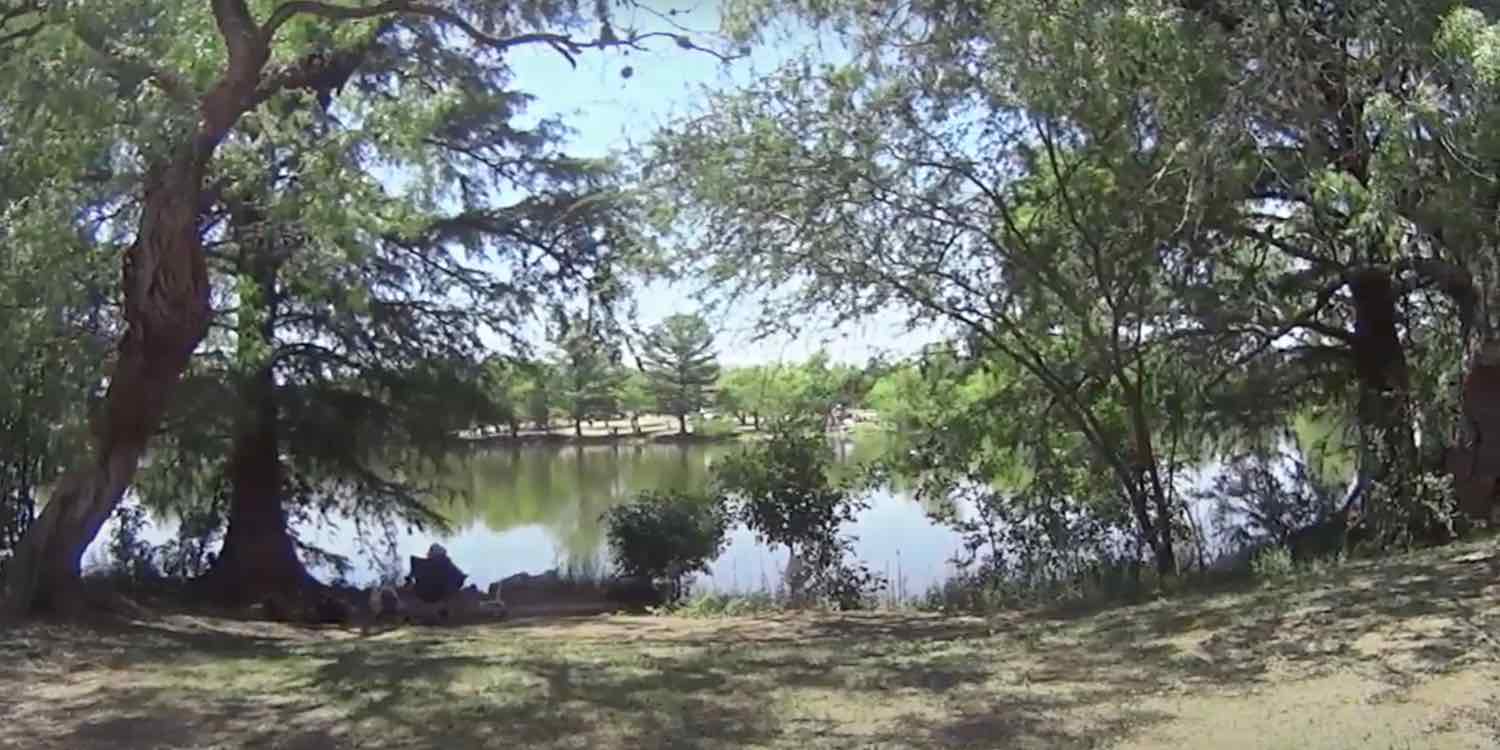 View of lake at Southside Lions Park—Photo: SRR Video