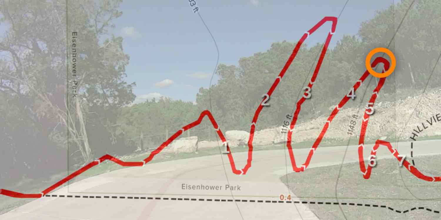 Superimposed map shows location of the Eisenhower Park switchback in video—Photo: SRR Video