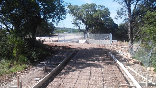 Salado Greenway construction near Loop 1604