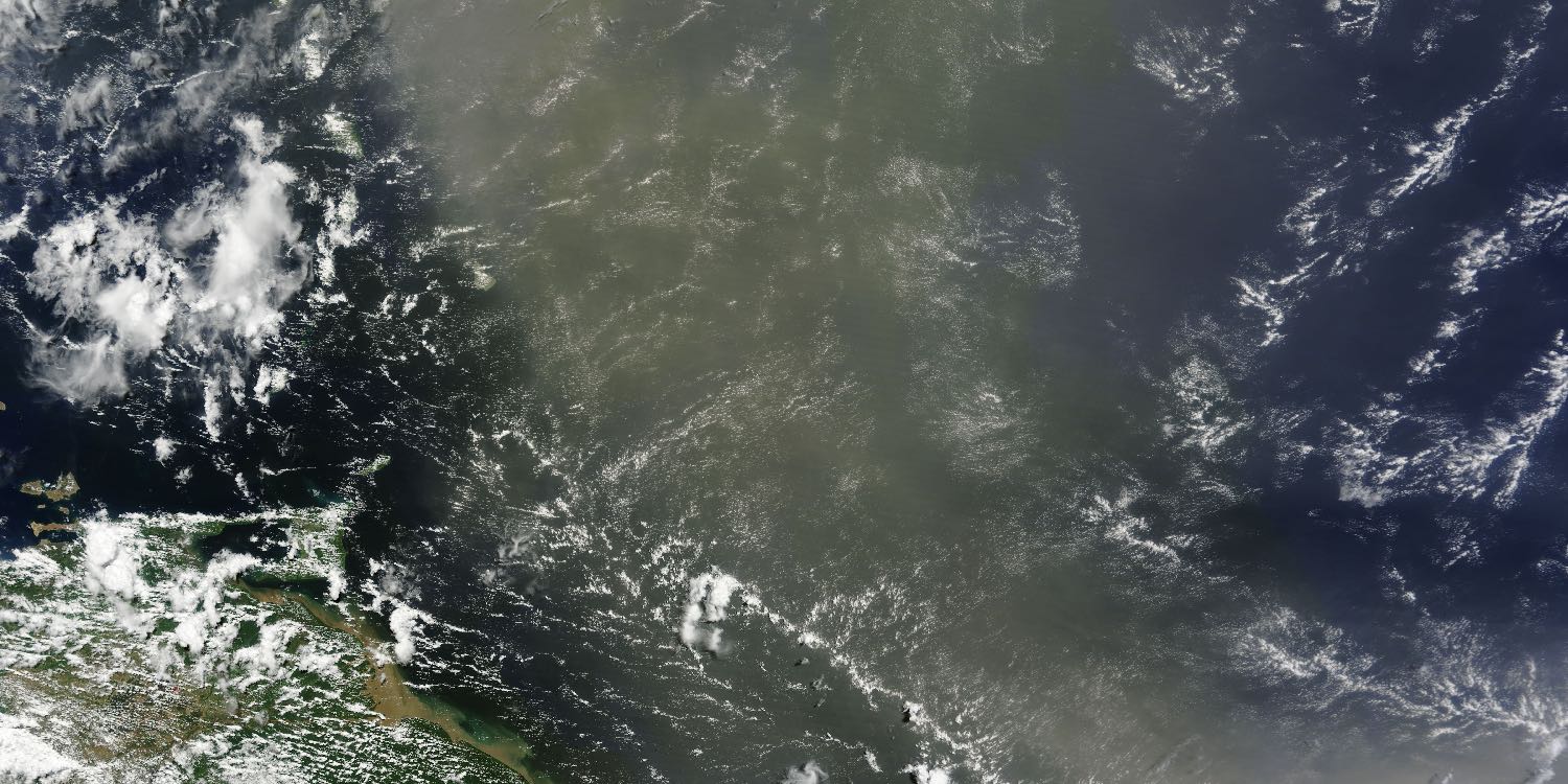 NASA satellite image of dust clouds
